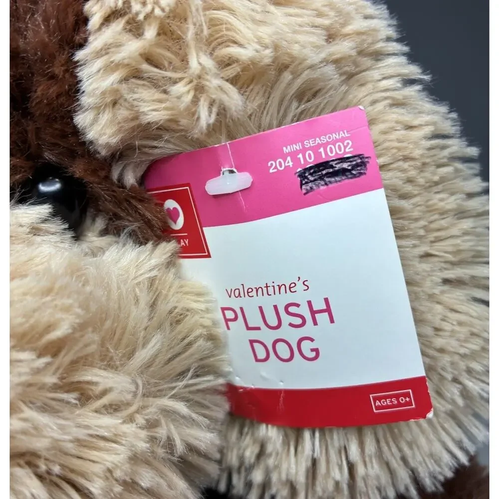 Animal Adventure Brown Dog Plush 18” Shaggy Valentines Bow Circo Target With Tag